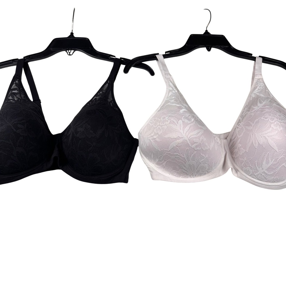 Bali Breathe Wireless T-Shirt Bras Lot of 2 (DF7594) Comfy Pre Owned Great Shape